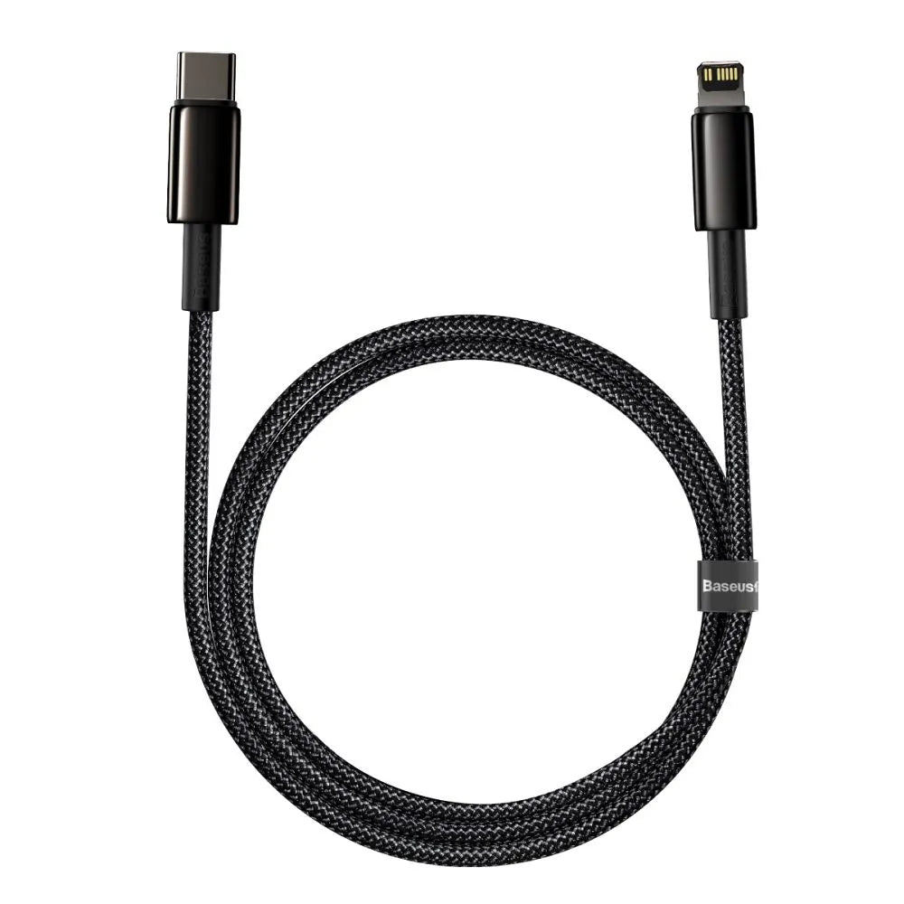 BASEUS kabel tipa C za Lightning PD 20W Tungsten Gold CATLWJ-01 1m crni