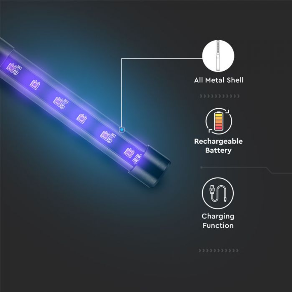 LED UV-C lámpa különböző felületek fertőtlenítésére