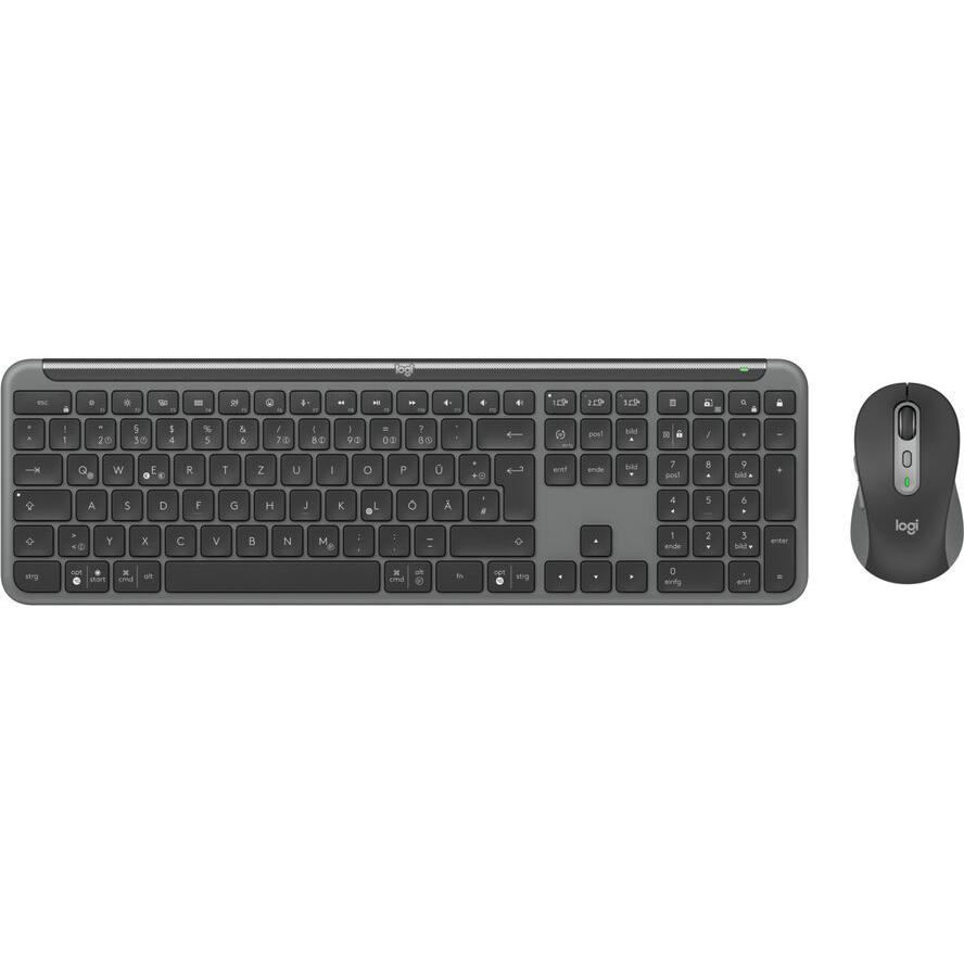 Logitech MK950 Signature for Business tipkovnica Miš priložen RF bežični + Bluetooth QWERTZ Njemački Grafit