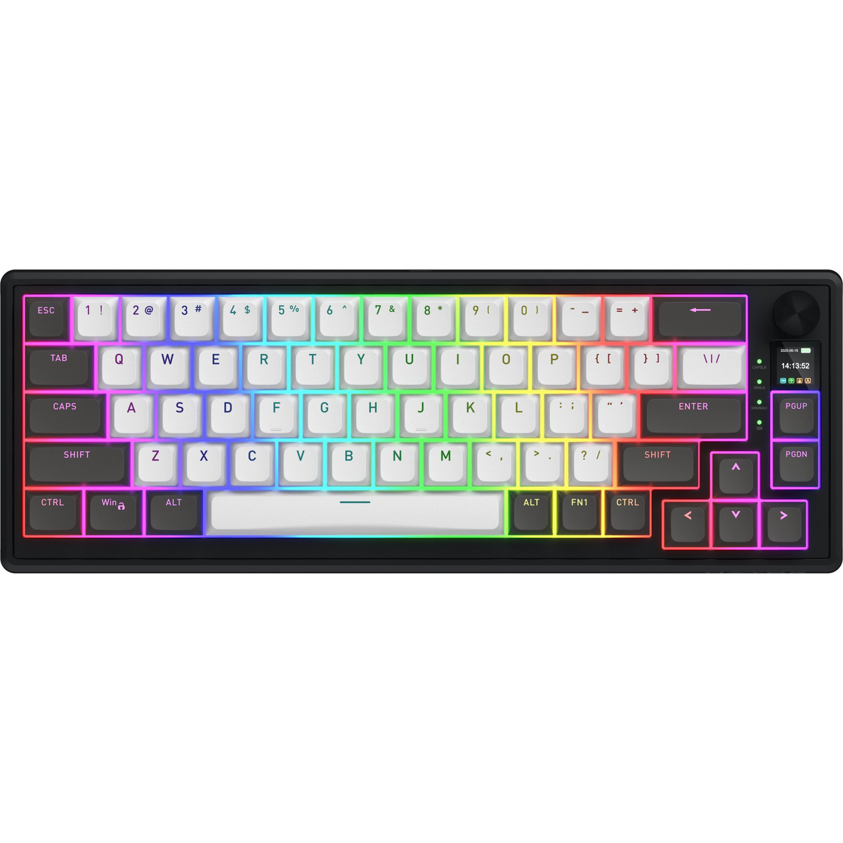 HATOR Skyfall Pro Wireless 65 tipkovnica Igranje USB + RF Wireless + Bluetooth QWERTY US Engleski Crno, Sivo