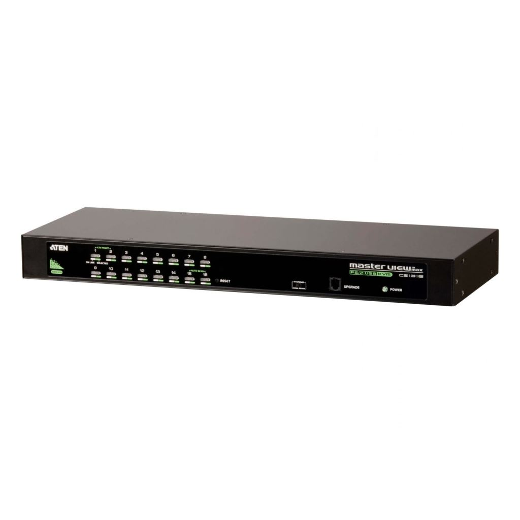 ATEN CS1316 prekidač KVM Montaža u poslužiteljski ormar Crno