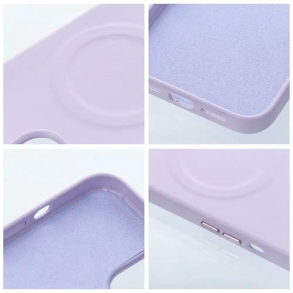 Roar kožna Mag Case maska kompatibilna s MagSafeom – za iPhone 12 Pro ljubičasta