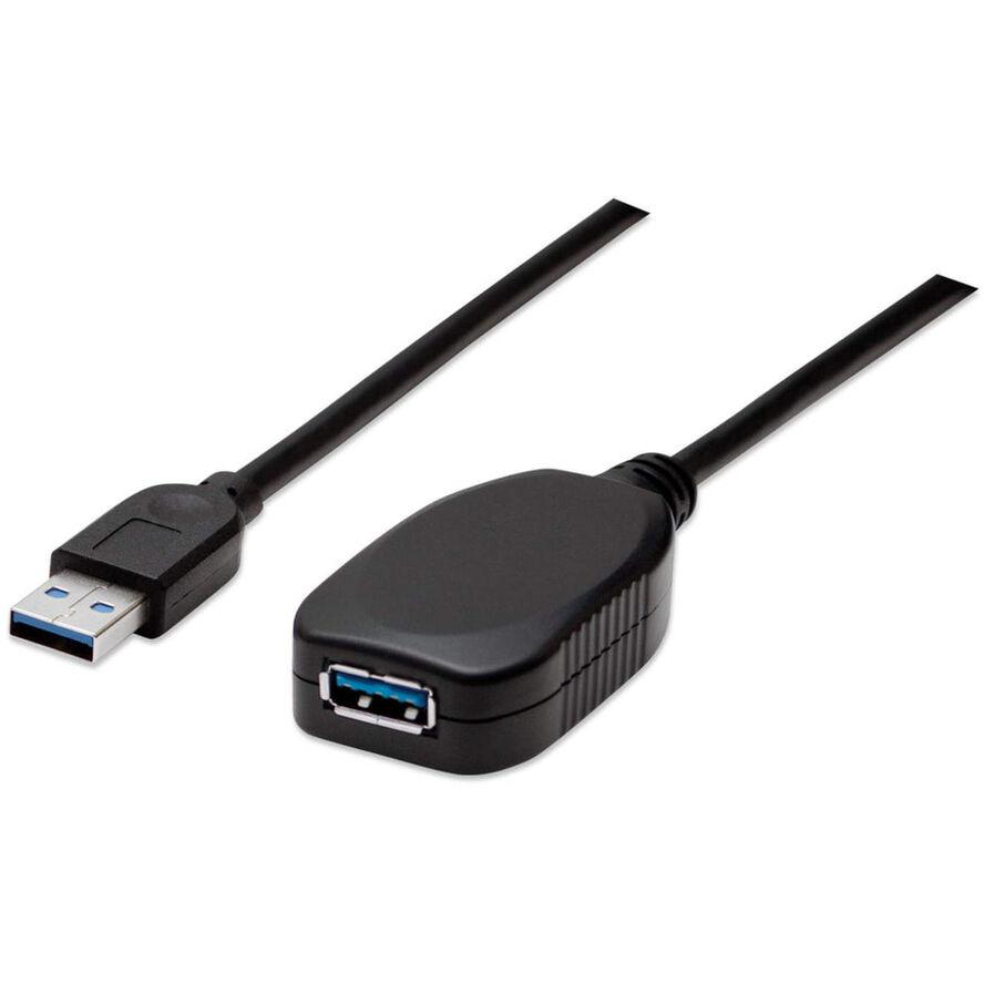 Manhattan 150712 USB kabel 5 m USB 3.2 Gen 1 (3.1 Gen 1) USB A Crno