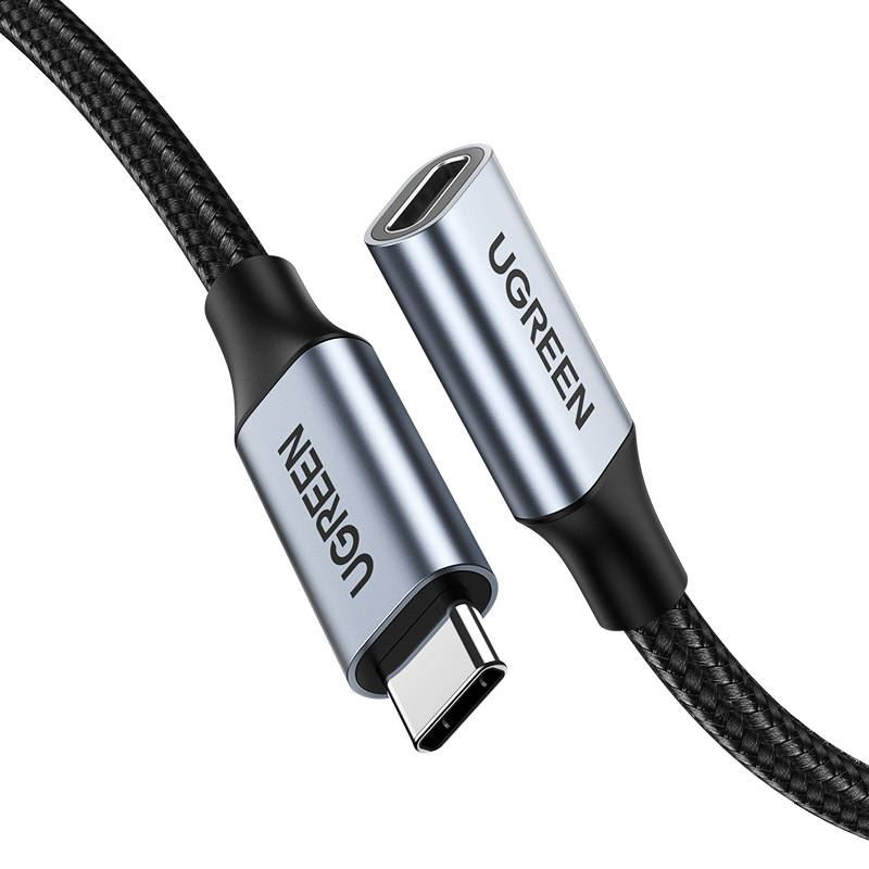 Ugreen USB-C 3.1 Extension Cable USB kabel 1 m USB 3.2 Gen 2 (3.1 Gen 2) USB C Crno, Sivo