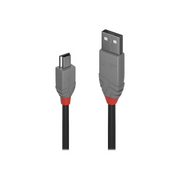 Lindy 36722 USB kabel 1 m USB 2.0 USB A Mini-USB B Crno, Sivo