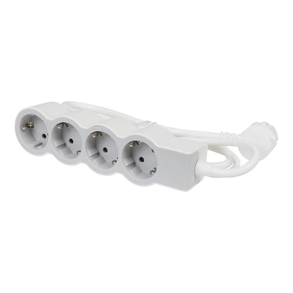 Legrand 694561 produžni kabel 3 m 4 utičnice naizmjenične struje U zatvorenom Sivo, Bijelo