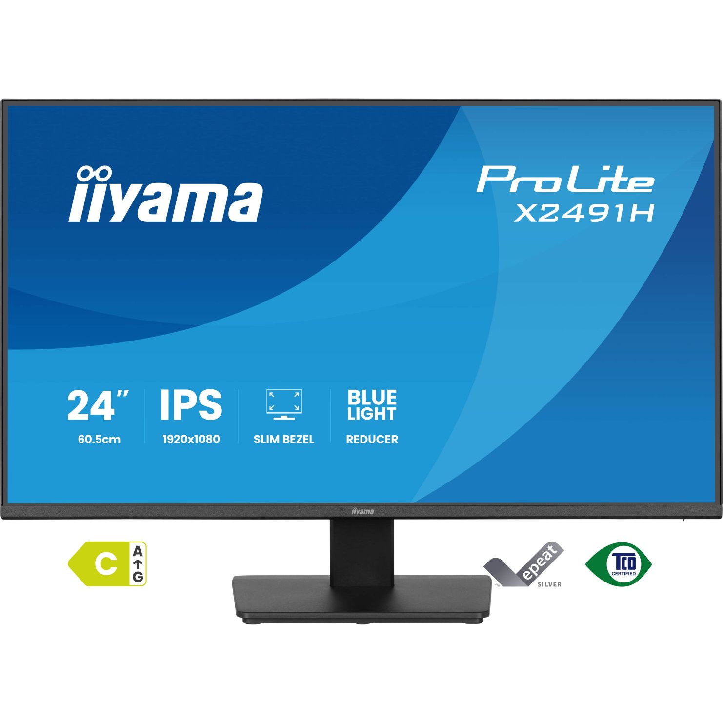 iiyama ProLite X2491H-B1 računalni monitor 60,5 cm (23.8") 1920 x 1080 pikseli Full HD LCD Crno
