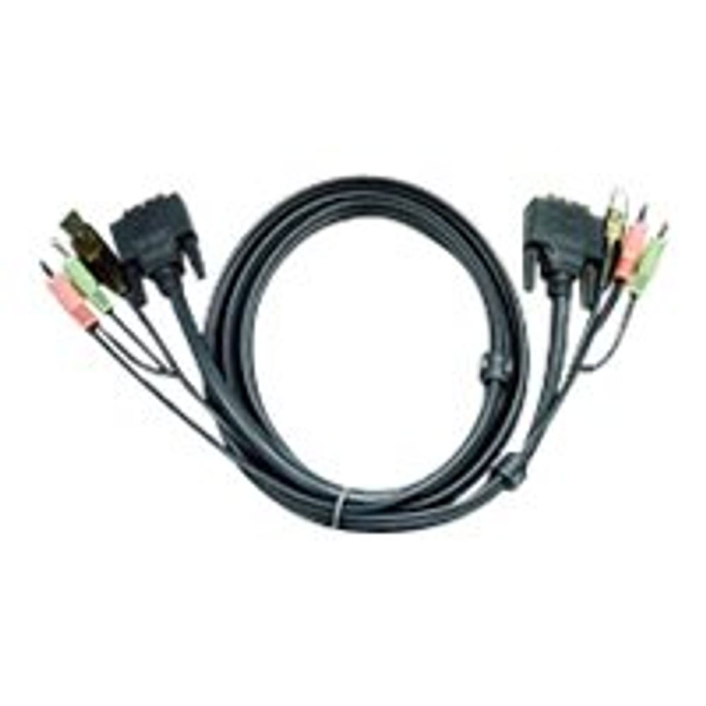 ATEN 2L-7D02UD KVM kabel Crno 1,8 m