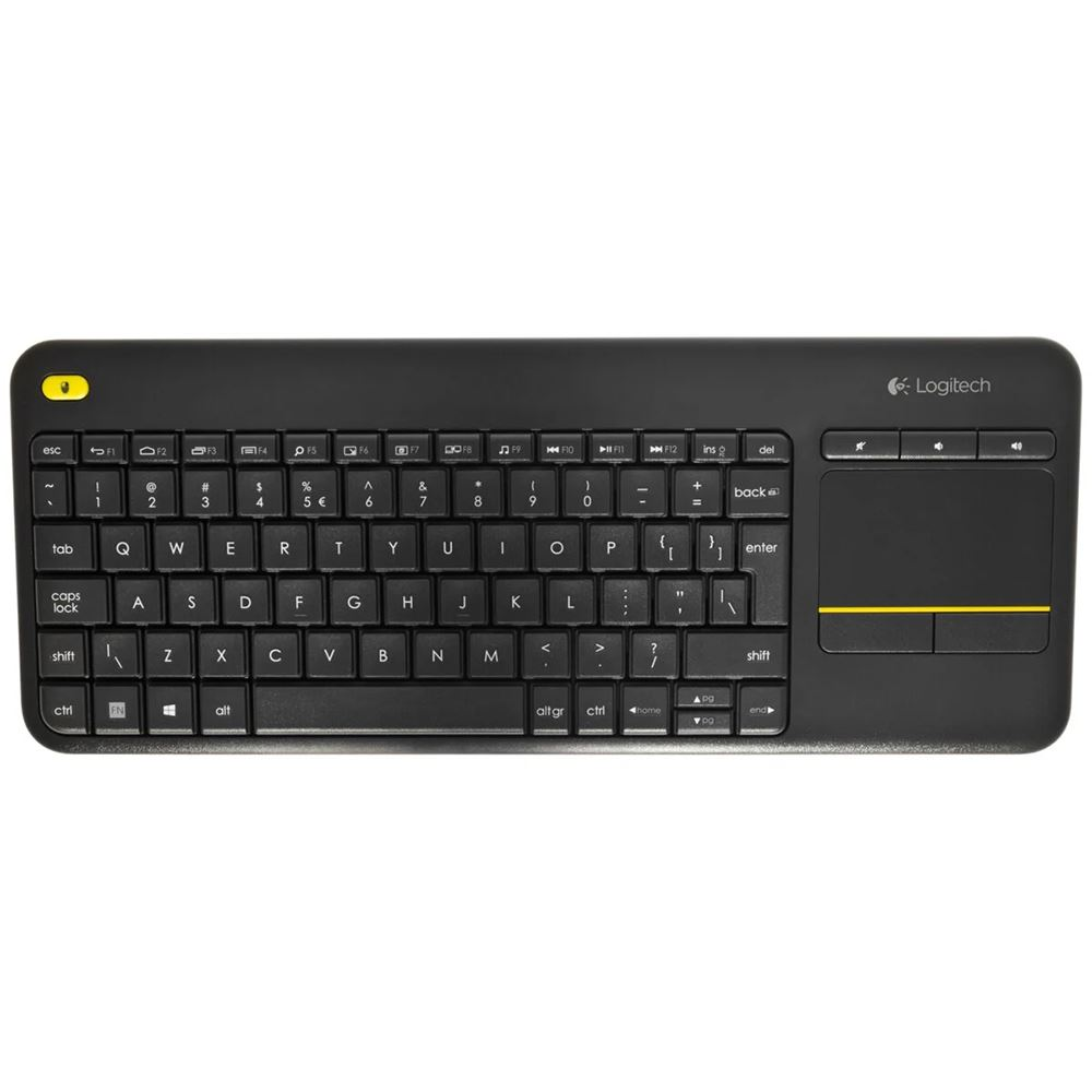 Logitech K400 Plus Tv tipkovnica RF bežični QWERTY Engleski Crno