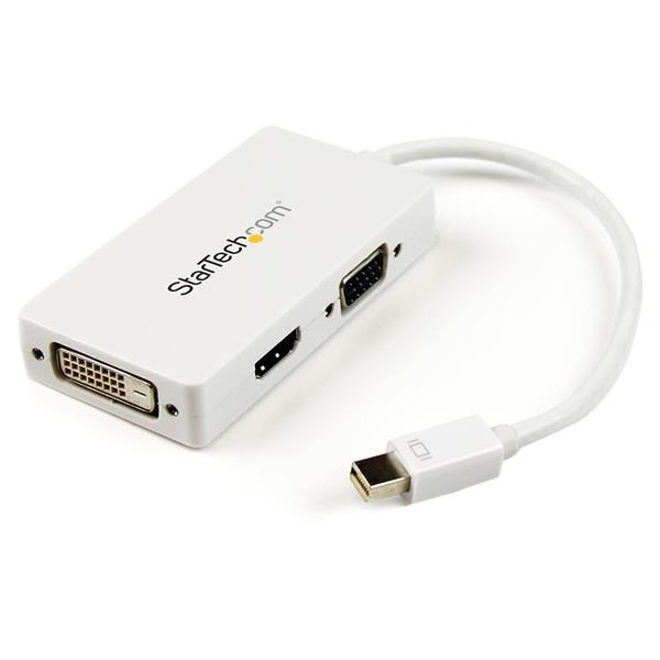 StarTech.com MDP2VGDVHDW prilagodnik za video kabel 0,15 m Mini DisplayPort DVI-D + VGA (D-Sub) + HDMI Bijelo