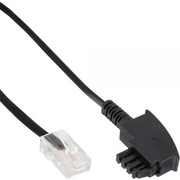 InLine 18510 telefonski kabel 10 m Crno
