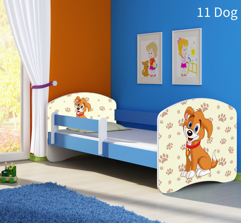 Dječji krevet ACMA s motivom, bočna plava 160x80 cm 11 Dog