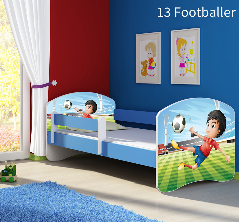 Dječji krevet ACMA s motivom, bočna plava 140x70 cm 13 Footballer