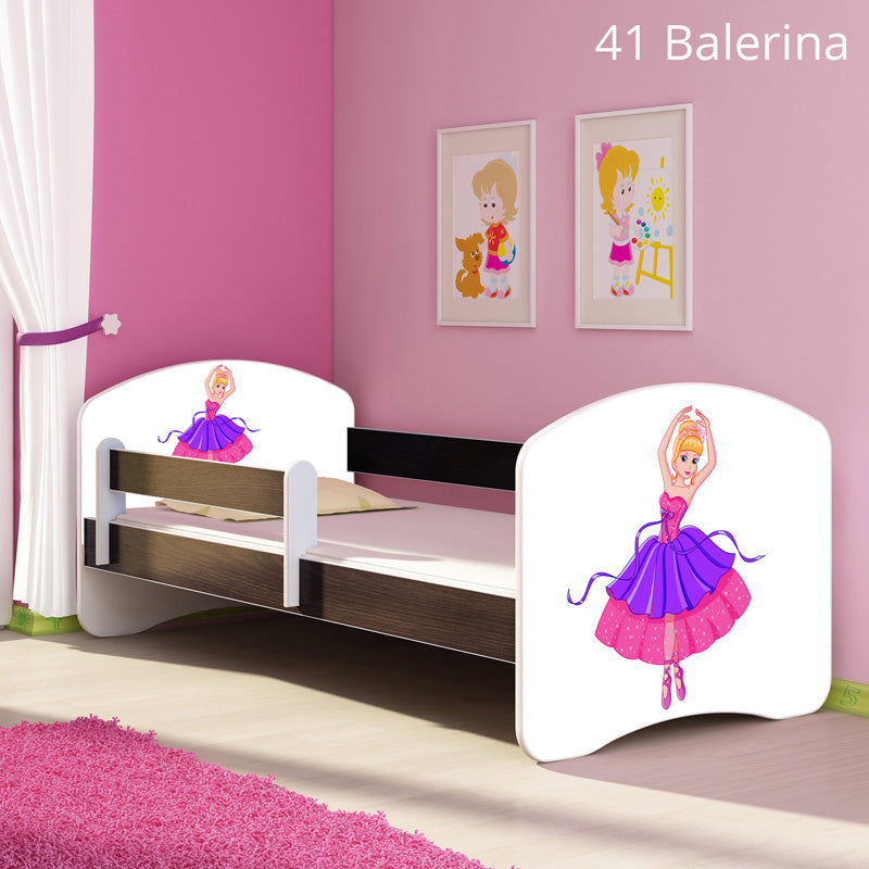 Dječji krevet ACMA s motivom, bočna wenge 180x80 cm 41 Balerina