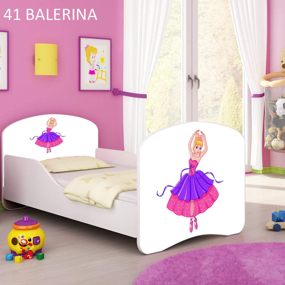 Dječji krevet ACMA s motivom 180x80 cm 41 Balerina