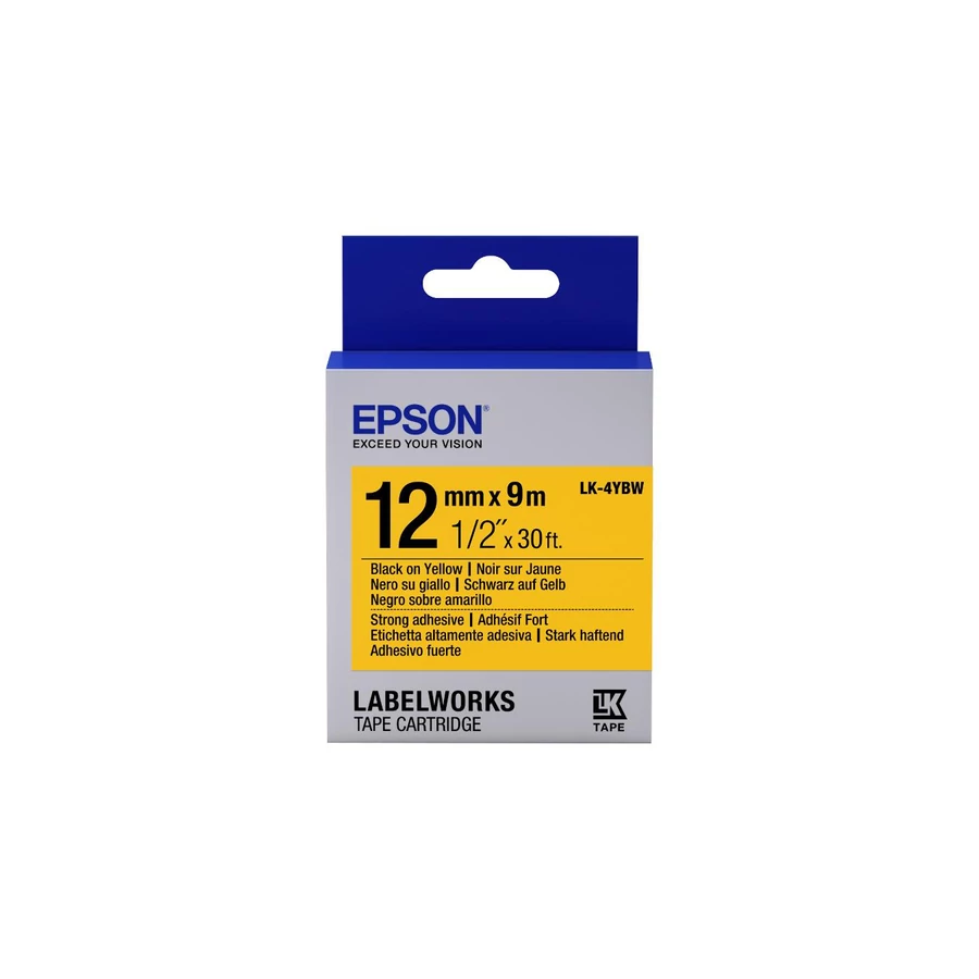 Epson LK-4YBW traka za izradu naljepnica Crno na žutom