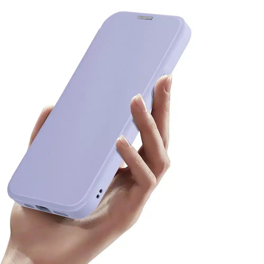 DUX DUCIS Skin X Pro – MagSafe kompatibilna preklopna torbica za Apple iPhone 15 Plus ljubičasta
