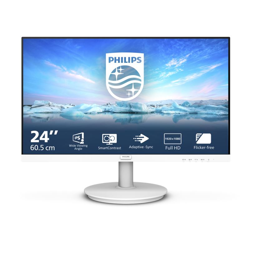 Philips V Line 241V8AW/00 LED display 60,5 cm (23.8") 1920 x 1080 pikseli Full HD LCD Bijelo