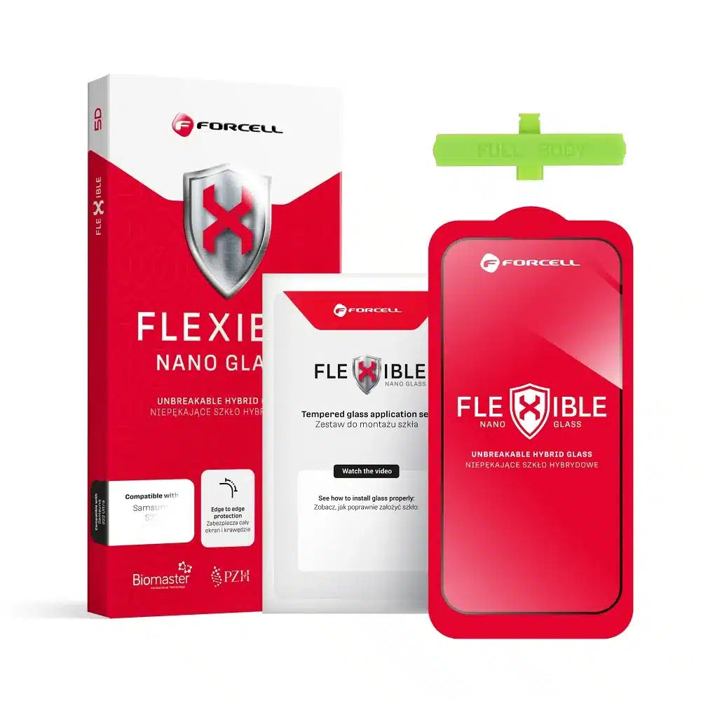 Forcell Flexible 5D - hibridno staklo za iPhone 14 Pro Max crno