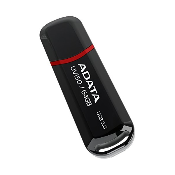 ADATA 64GB DashDrive UV150 USB izbrisivi memorijski pogon USB Tip-A 3.2 Gen 1 (3.1 Gen 1) Crno