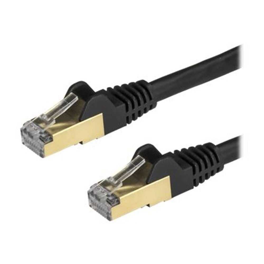 StarTech.com 6ASPAT3MBK kabel za umrežavanje Crno 3 m Cat6a U/FTP (STP)
