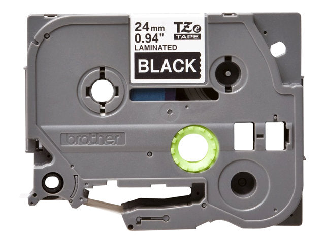 BROTHER TRAK TZE355 bela/črna 24mm 8m