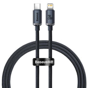 Baseus Crystal kabel USB-C na Lightning 20W PD 120 cm (crni)