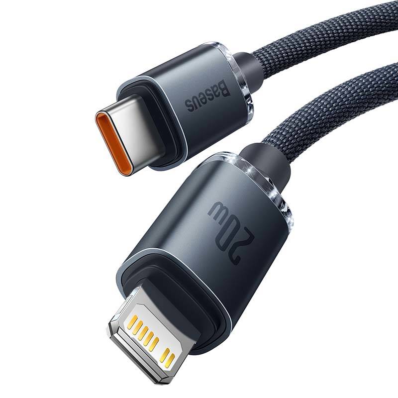 Baseus Crystal kabel USB-C na Lightning 20W PD 120 cm (crni)