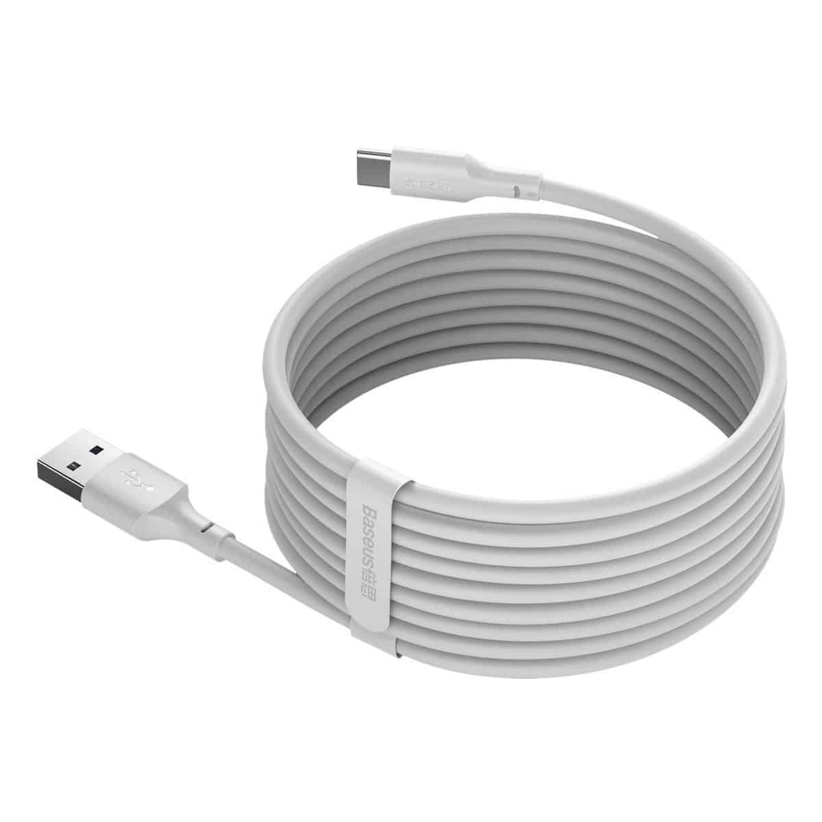 Baseus Simple Wisdom Data Cable Kit USB to Type-C 5A (2kom/Set）1.5m bijeli