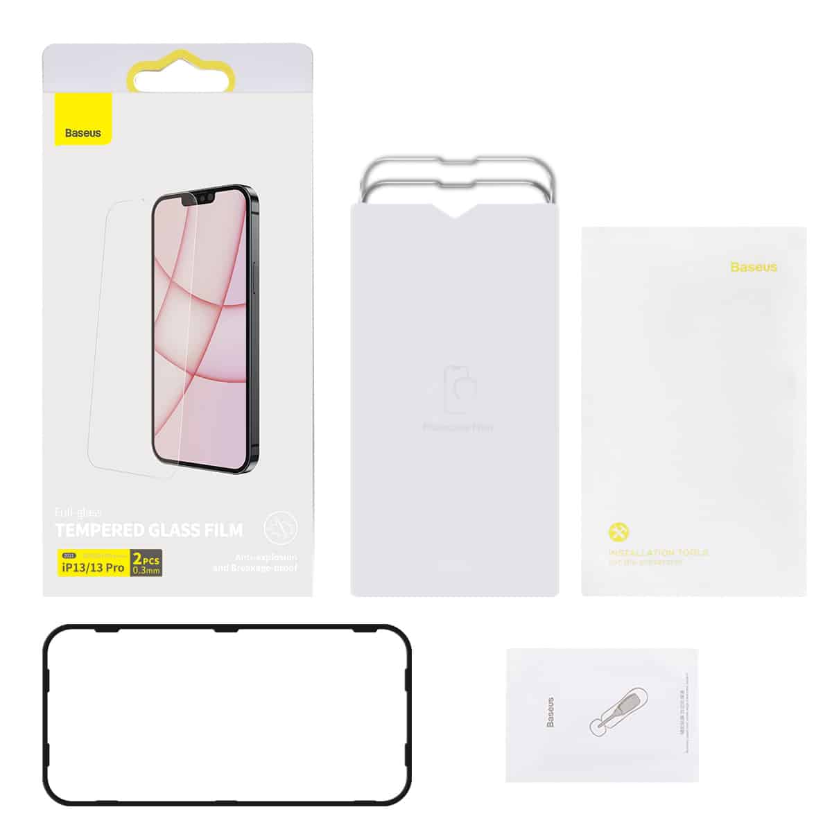 Baseus kaljeno staklo 0,3 mm za iPhone 13/13 Pro (2kom)