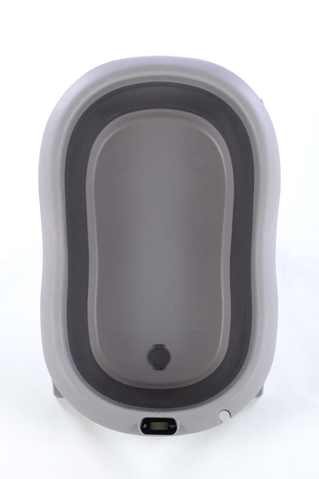 Sklopiva kadica s podlogom i termometrom dark grey