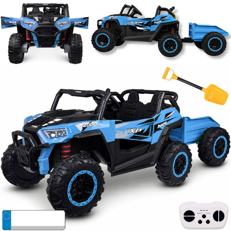 Buggy dvosjed 4×4 s prikolicom – plavi