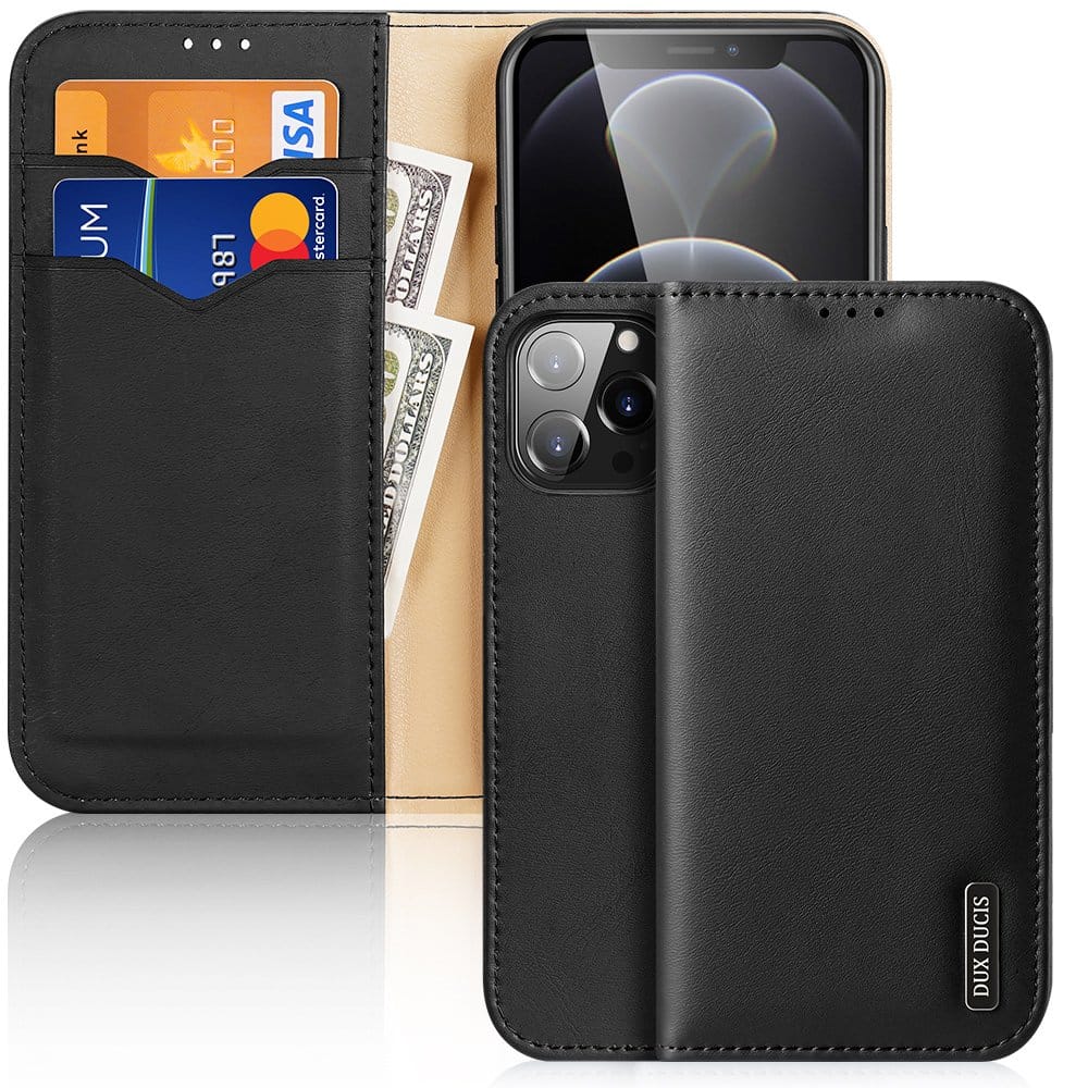 Dux Ducis Hivo bookcase torbica od prave kože za iPhone 13 Pro Max