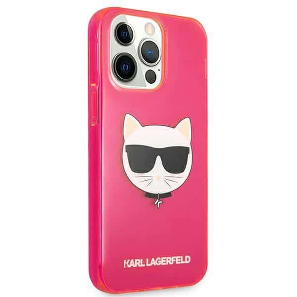 Karl Lagerfeld originalna maska za iPhone 13 Pro Glitter Choupette Fluo