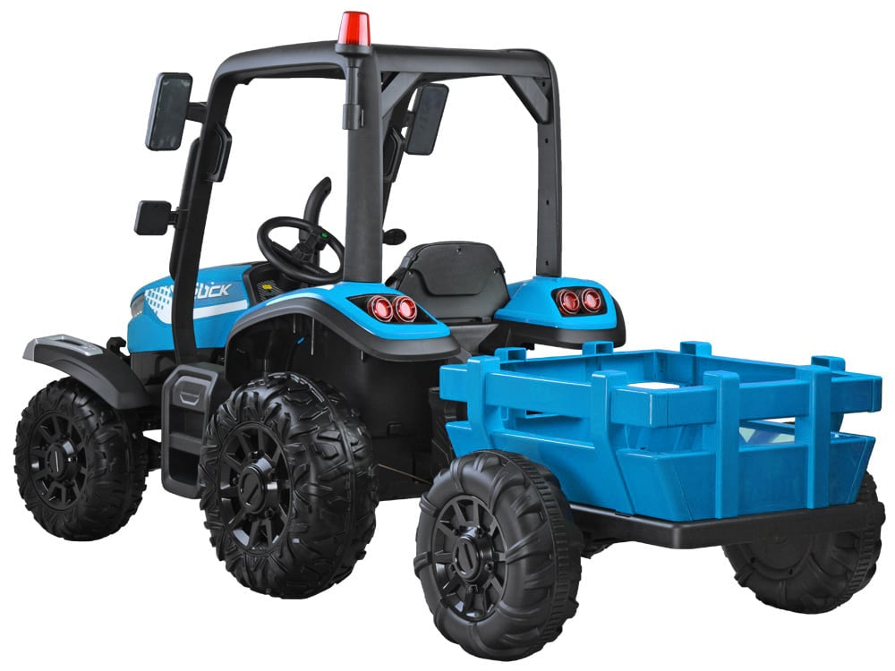 Veliki traktor s prikolicom 4×4 – plavi