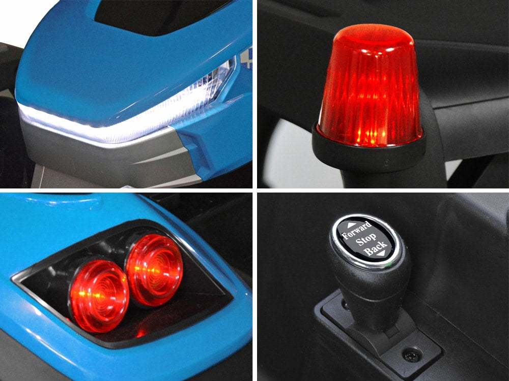 Veliki traktor s prikolicom 4×4 – plavi