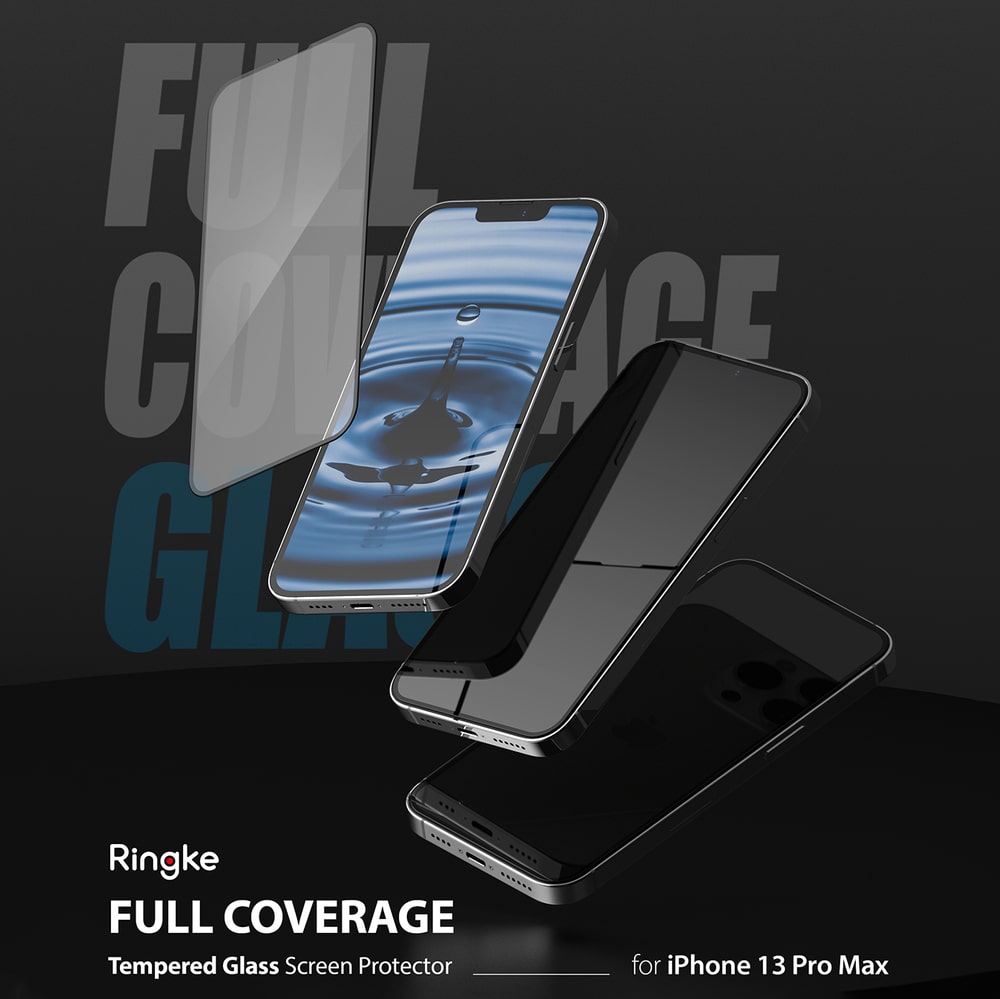 Ringke Invisible Defender ID Full Glass Kaljeno staklo zaštita zaslona Puna pokrivenost s okvirom za iPhone 13 Pro Max