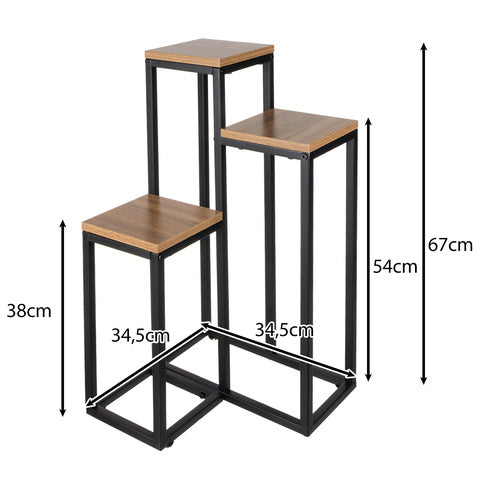 Stalak za cvijeće na 3 razine visine 67 cm RHY
