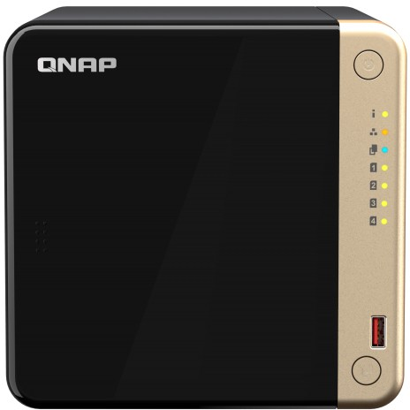 QNAP TS-464 NAS Tower Ethernet LAN veza Crno N5095