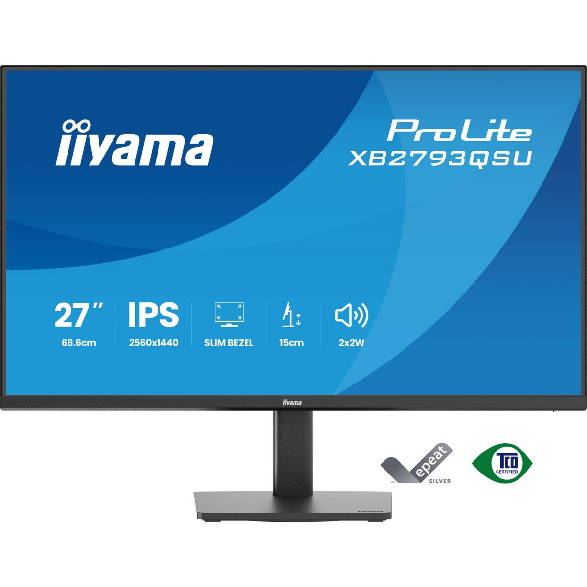 iiyama ProLite XB2793QSU-B1 računalni monitor 68,6 cm (27") 2560 x 1440 pikseli Quad HD LED Crno
