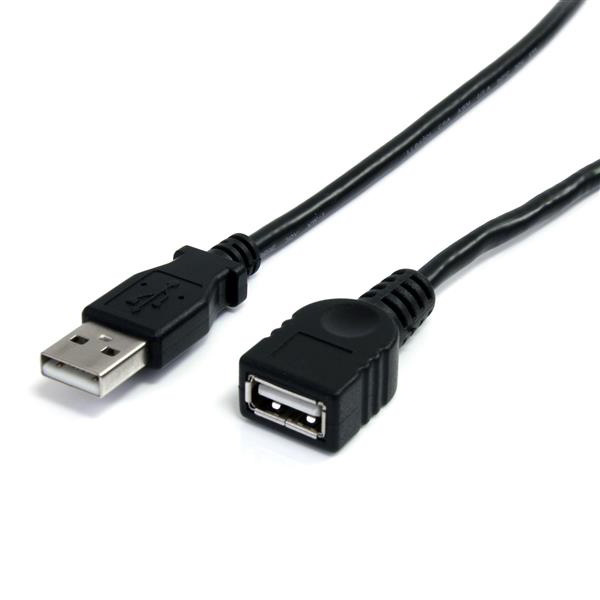 StarTech.com USBEXTAA10BK USB kabel 3 m USB 2.0 USB A Crno