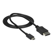 StarTech.com CDP2DPMM1MB prilagodnik za video kabel 1 m DisplayPort USB Tip-C Crno