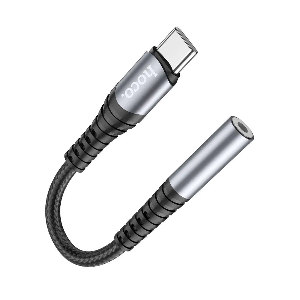 Hoco LS33 AUX priključak 3,5 mm na USB C adapter sivi
