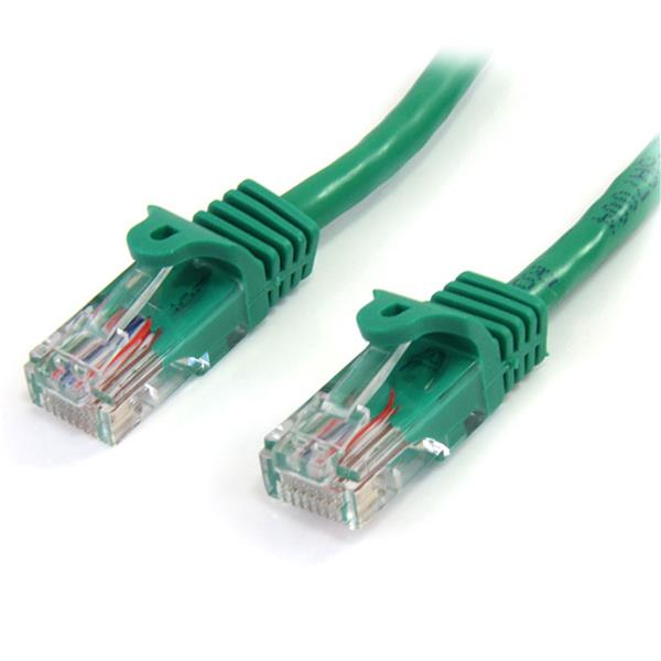 StarTech.com 45PAT1MGN kabel za umrežavanje Zeleno 1 m Cat5e U/UTP (UTP)