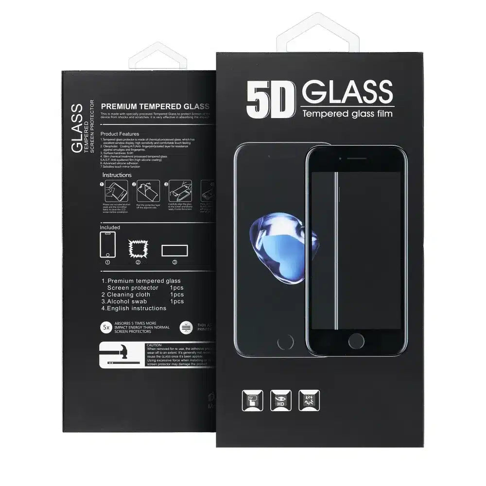 5D Full Glue kaljeno staklo za Redmi Note 13 5G / Redmi Note 13 Pro 4G crno