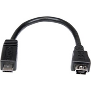 StarTech.com UUSBMUSBMF6 USB kabel 0,15 m Mini-USB B Micro-USB A Crno