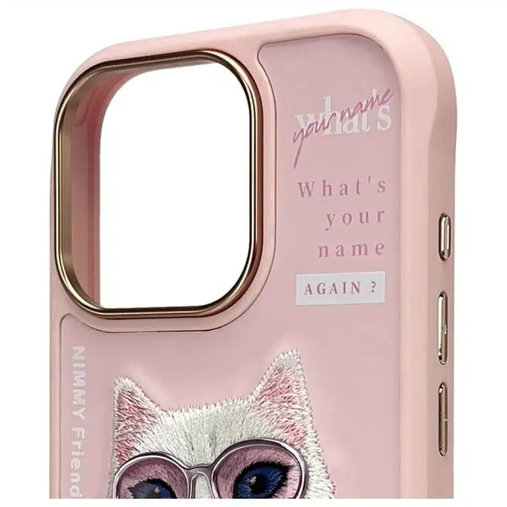 NIMMY COOL & CUTE 2.0 maskica s motivom mačke za iPhone 16 Pro Max, ružičasta