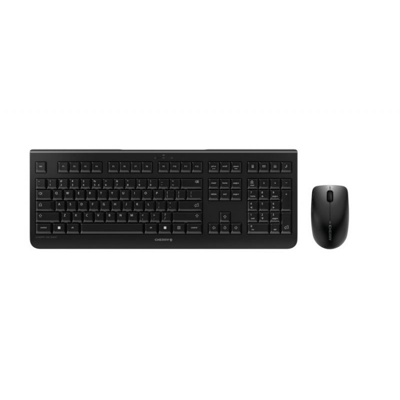CHERRY DW 3000 tipkovnica Miš priložen RF bežični AZERTY Francuski Crno
