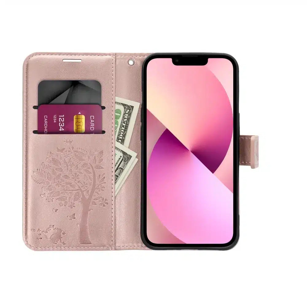 MEZZO Book case za SAMSUNG GALAXY A54 5G tree rose gold