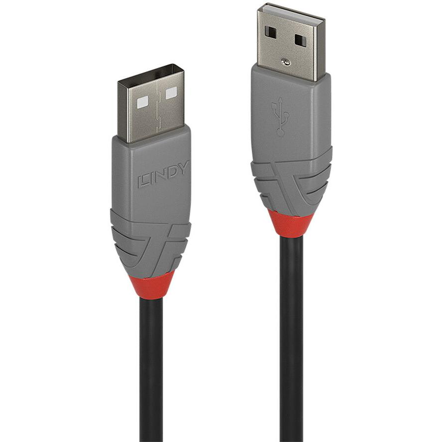 Lindy 36695 USB kabel 5 m USB 2.0 USB A Crno